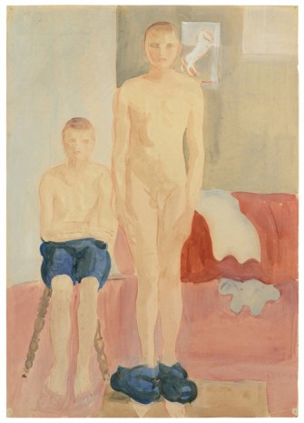 Otto Meyer-Amden, Two boys undressing, ca. 1928-1930 , Galerie Buchholz
