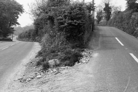 Willie Doherty, TO THE BORDER A Fork In The Road The place where Ciaran Doherty was executed in February 2010, accused of being a British informer, he was abducted two hours before his body was dumped at the side of the road, 1986-2012, Kerlin Gallery