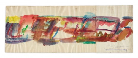 Maria Lassnig, Entwurf zu einem Wandfries(s), 1 x 30m, in der Chirurgie, Landeskrankenhaus in Klagenfurt (Design for a wall frieze, 1 x 30m, at the Surgical Ward State Hospital in Klagenfurt), ca. 1961 , Hauser & Wirth
