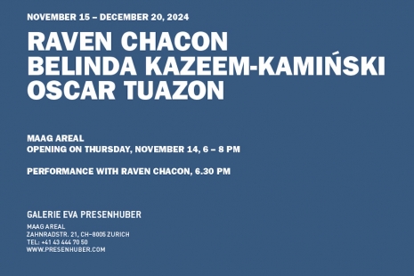 Raven Chacon, Belinda Kazeem-Kamiński, Oscar Tuazon, , Galerie Eva Presenhuber