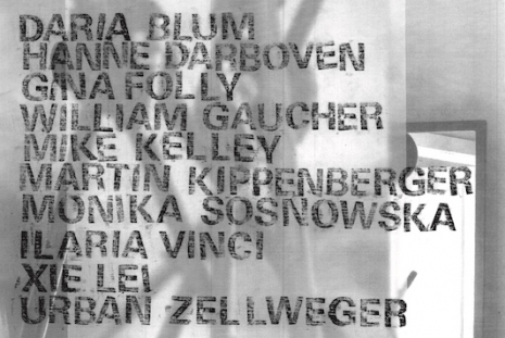 Daria Blum, Hanne Darboven, Gina Folly, William Gaucher, Mike Kelley..., Not I, Capitain Petzel