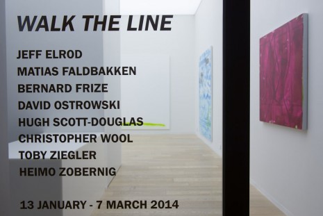 Jeff Elrod, Matias Faldbakken, Bernard Frize, David Ostrowski..., Walk the Line, Simon Lee Gallery