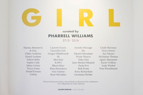 Marina Abramović, Ulay, Chiho Aoshima, Daniel Arsham, Valérie Belin..., G I R L - curated by Pharrell Williams, Perrotin