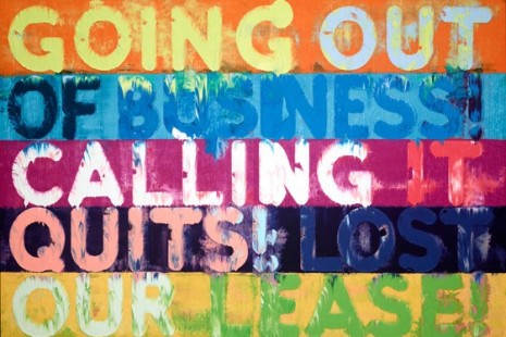 Mel Bochner, GOING OUT OF BUSINESS! (and other recent paintings on velvet), Simon Lee Gallery