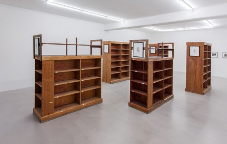 Ann Böttcher, Transmigrations (Bookshelves, a cannon emplacement and a Mercedes), Galerie Nordenhake